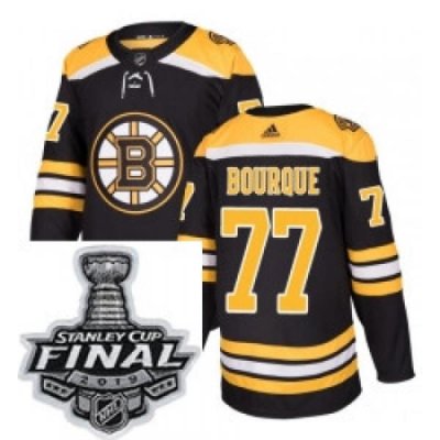 Mens Adidas Boston Bruins 77 Ray Bourque Authentic Black Home NHL Jersey