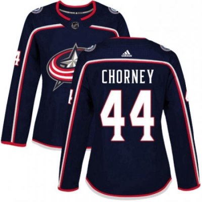 Womens Adidas Columbus Blue Jackets 44 Taylor Chorney Authentic Navy Blue Home NHL Jersey