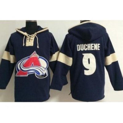 Colorado Avalanche 9 Matt Duchene Blue Pullover Hoodie Jersey