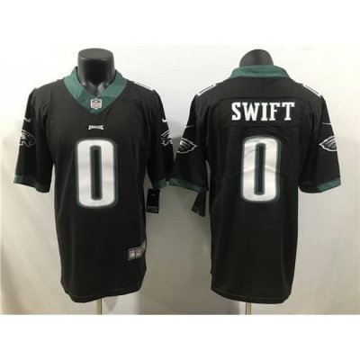 Men Philadelphia Eagles 0 D 27Andre Swift Black 2023 Draft Vapor Limited Stitched Football Jersey