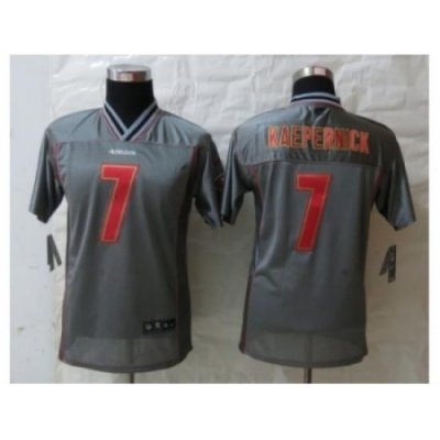 Nike Youth San Francisco 49ers #7 Kaepernick Grey Jerseys(Vapor)