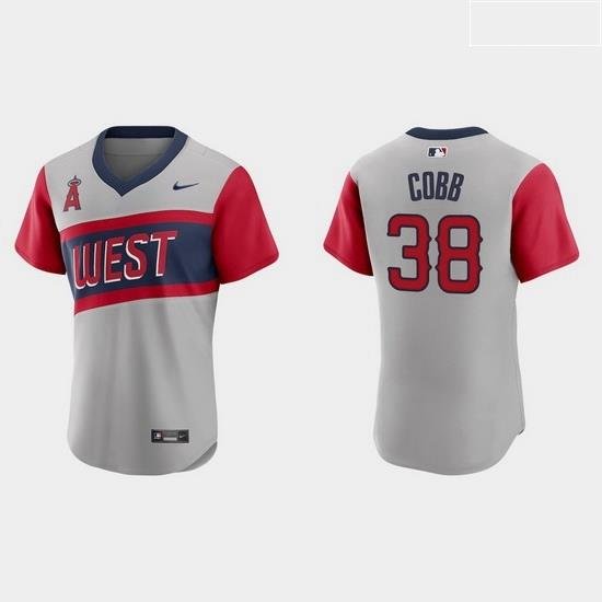 Men Los Angeles Angels 38 Alex Cobb Men Nike Gray 2021 Little League Classic Authentic MLB Jersey