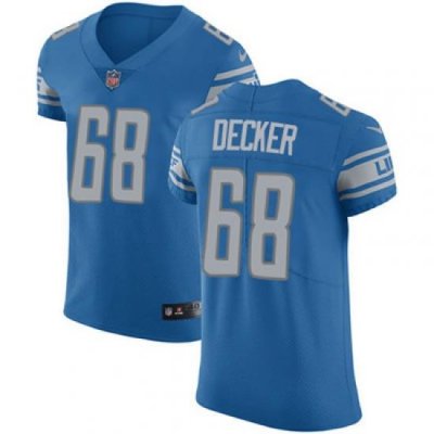 Nike Lions #68 Taylor Decker Blue Team Color Mens Stitched NFL Vapor Untouchable Elite Jersey