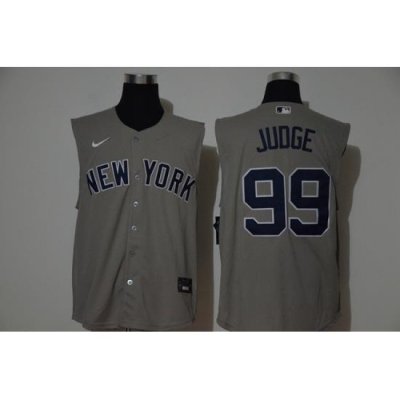 Yankees 99 Aaron Judge Gray Nike Cool Base Sleeveless Jersey