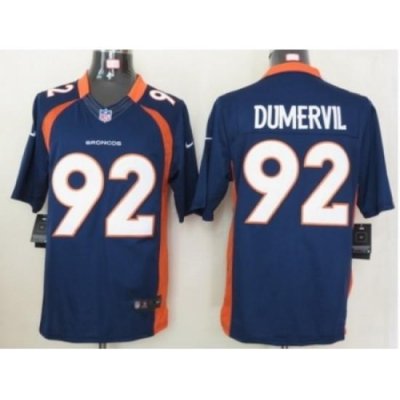 Nike Denver Broncos 92 Elvis Dumervil Blue Limited NFL Jersey