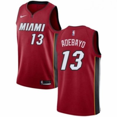 Womens Nike Miami Heat 13 Edrice Adebayo Authentic Red NBA Jersey Statement Edition