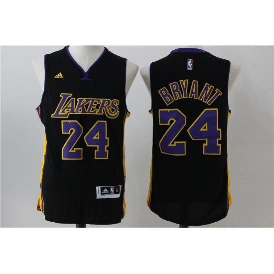 Men Los Angeles Lakers 24 Kobe Bryant Black Swingman Jersey