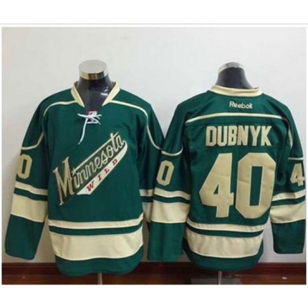 Minnesota Wild #40 Devan Dubnyk Green Stitched NHL Jersey