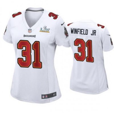 Women Antoine Winfield Jr. Buccaneers White Super Bowl Lv Game Fashion Jersey