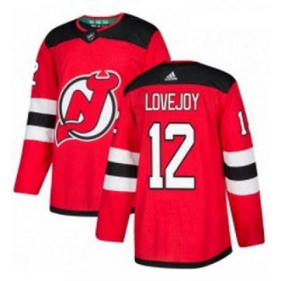 Youth Adidas New Jersey Devils 12 Ben Lovejoy Authentic Red Home NHL Jersey