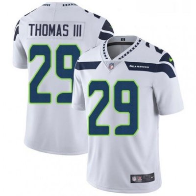 Mens Nike Seattle SeahaWks 29 Earl Thomas III White Vapor Untouchable Limited Player NFL Jersey