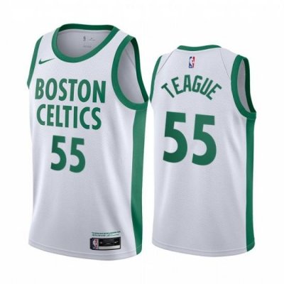 Men Nike Boston Celtics 55 Jeff Teague White NBA Swingman 2020 21 City Edition Jersey