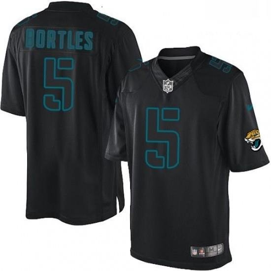 Men Nike Jacksonville Jaguars 5 Blake Bortles Limited Black Impact NFL Jersey