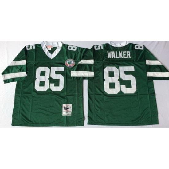 Mitchell And Ness jets #85 wesley walker green Throwback Stitched NFL Jerseys