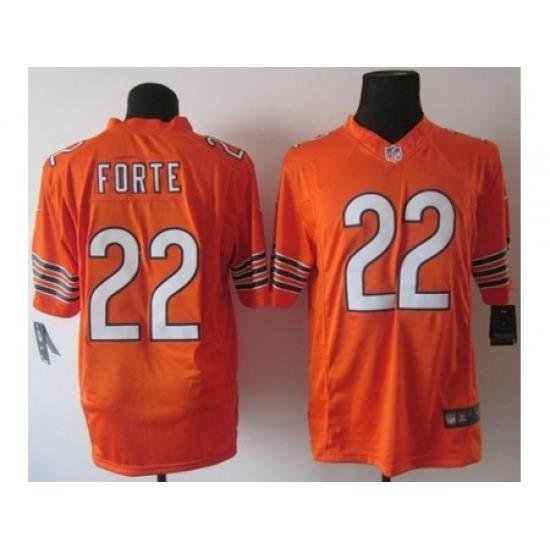 Nike Chicago Bears 22 Matt Forte Orange Limited NFL Jersey