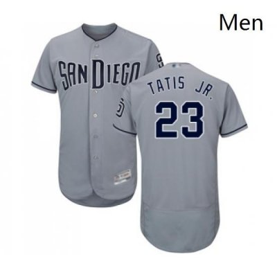 Mens San Diego Padres 23 Fernando Tatis Jr Authentic Grey Road Cool Base Baseball Jersey