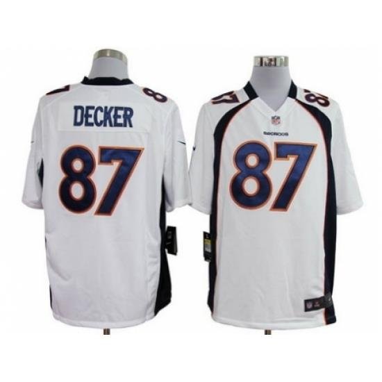 Nike Denver Broncos 87 Eric Decker White Game NFL Jersey