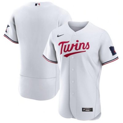 Men Minnesota TWins Blank White 2023 Home Team Flex Base Stitched Jersey