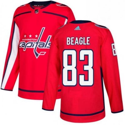 Mens Adidas Washington Capitals 83 Jay Beagle Premier Red Home NHL Jersey