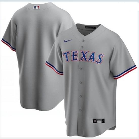 Men Nike Texas Rangers Road Replica Blank Team Gray Jersey