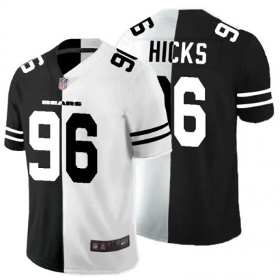 Nike Bears 96 Akiem Hicks Black And White Split Vapor Untouchable Limited Jersey