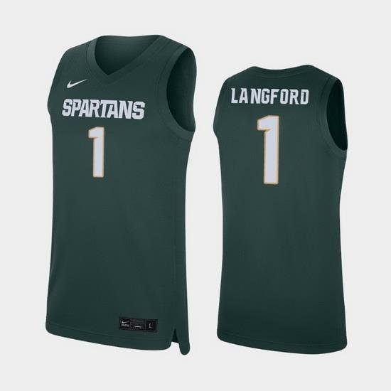 Michigan State Spartans Joshua Langford Green Replica Men'S Jersey