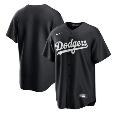 Men Los Angeles Dodgers Blank Black Cool Base Stitched Baseball Jersey