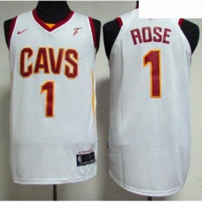 Mens Nike Cleveland Cavaliers 1 Derrick Rose White NBA Swingman Association Edition Jersey