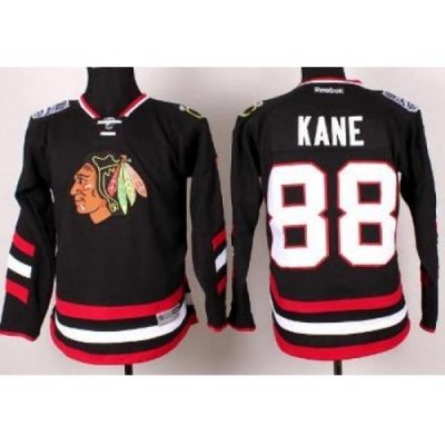 Youth Chicago Blackhawks 88 Patrick Kane Black 2014 Stadium Series Jersey