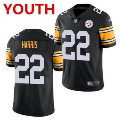 Youth pittsburgh steelers 22 najee harris black 2021 limited football jersey