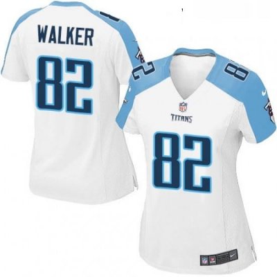 Womens Nike Tennessee Titans 82 Delanie Walker Game White NFL Jersey