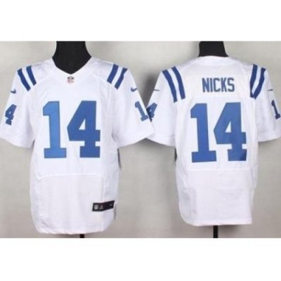 Nike Indianapolis Colts 14 Hakeem Nicks White Elite NFL Jersey