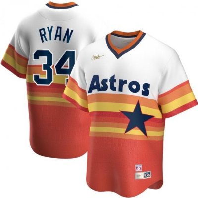 Men Houston Astros 34 Nolan RyanNike Home CooperstoWn Collection Player MLB Jersey White