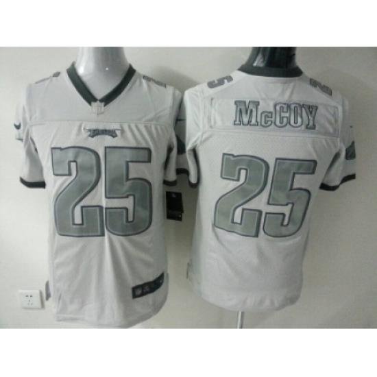 Nike Philadelphia Eagles 25 LeSean McCoy White Game Platinum NFL Jersey