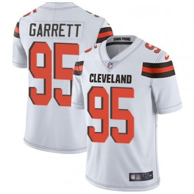 Mens Nike Cleveland Browns 95 Myles Garrett White Vapor Untouchable Limited Player NFL Jersey