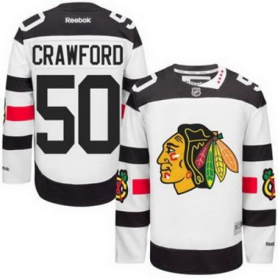 Blackhawks #50 Corey Crawford White 2016 Stadium Series Stitched NHL Jersey