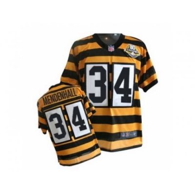 Nike Pittsburgh Steelers 34 Rashard Mendenhall Yellow Elite 80TH Anniversary Throwback NFL Jersey