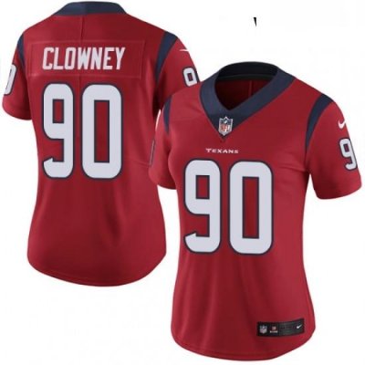 Womens Nike Houston Texans 90 Jadeveon Clowney Limited Red Alternate Vapor Untouchable NFL Jersey