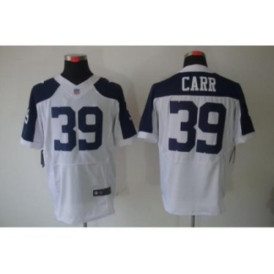 Nike Dallas Cowboys 39 Brandon Carr White Elite Thankgivings NFL Jersey