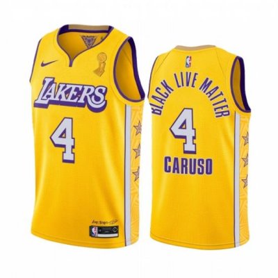 Lakers alex caruso 2020 nba finals champions gold social justice jersey