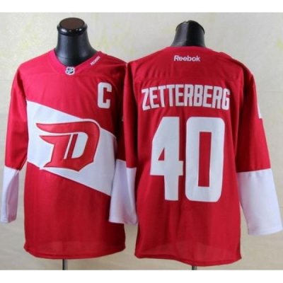 Red Wings #40 Henrik Zetterberg Red 2016 Stadium Series Stitched NHL Jersey