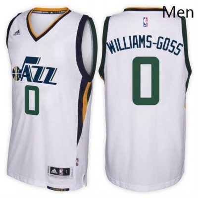 Utah Jazz 0 Nigel Williams Goss Home White New Swingman Stitched NBA Jersey