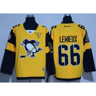 Penguins #66 Mario Lemieux Gold 2017 Stadium Series Stitched NHL Jersey