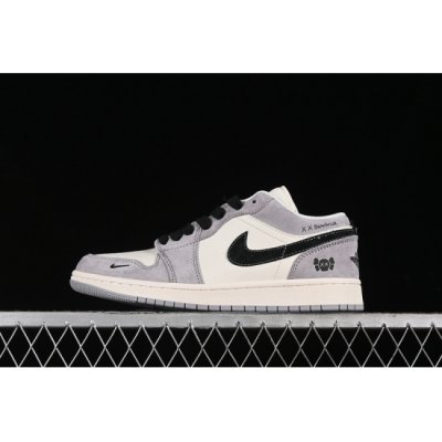 AIR JORDAN 1 LOW WHITE GREY BLACK