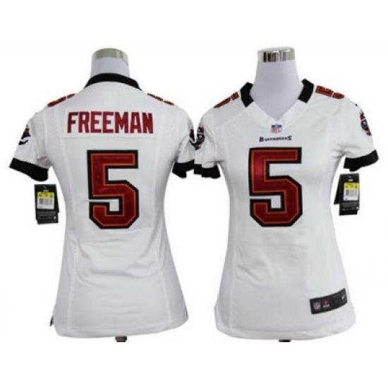 Women Nike Tampa Bay Buccaneers 5 Freeman White Jersey