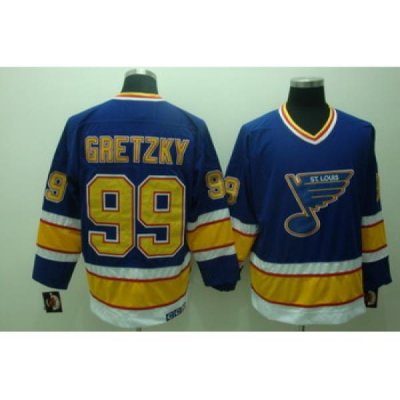 ST.LOUIS BLUES 99 Gretzky Blue Jerseys CCM