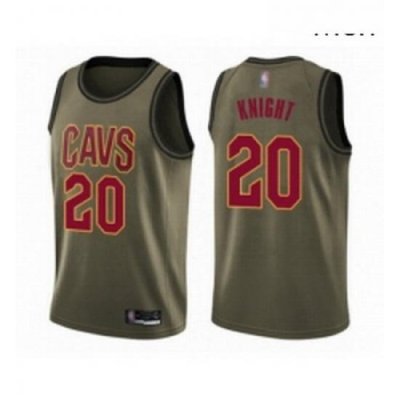 Mens Cleveland Cavaliers 20 Brandon Knight Swingman Green Salute to Service Basketball Jersey