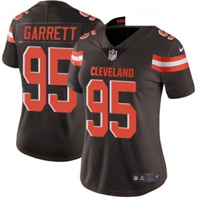 Womens Nike Cleveland Browns 95 Myles Garrett Brown Team Color Vapor Untouchable Limited Player NFL Jersey