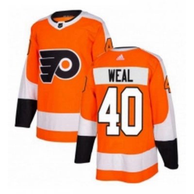 Mens Adidas Philadelphia Flyers 40 Jordan Weal Premier Orange Home NHL Jersey