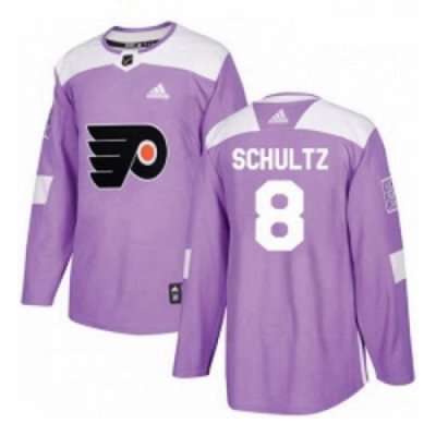 Youth Adidas Philadelphia Flyers 8 Dave Schultz Authentic Purple Fights Cancer Practice NHL Jersey